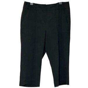 Women's Larry Levine Stretch Size 14 Black Capri Pant